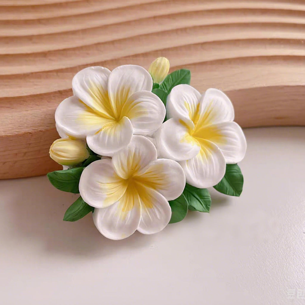 MGLIFEUL 2Pcs Frangipani Flower Candle Wax molds Silicone Shapes for Wax Candles Making Valentine Flower Silicone Large Candle Wax Making molds for Candles moldes de silicona Flores para velas