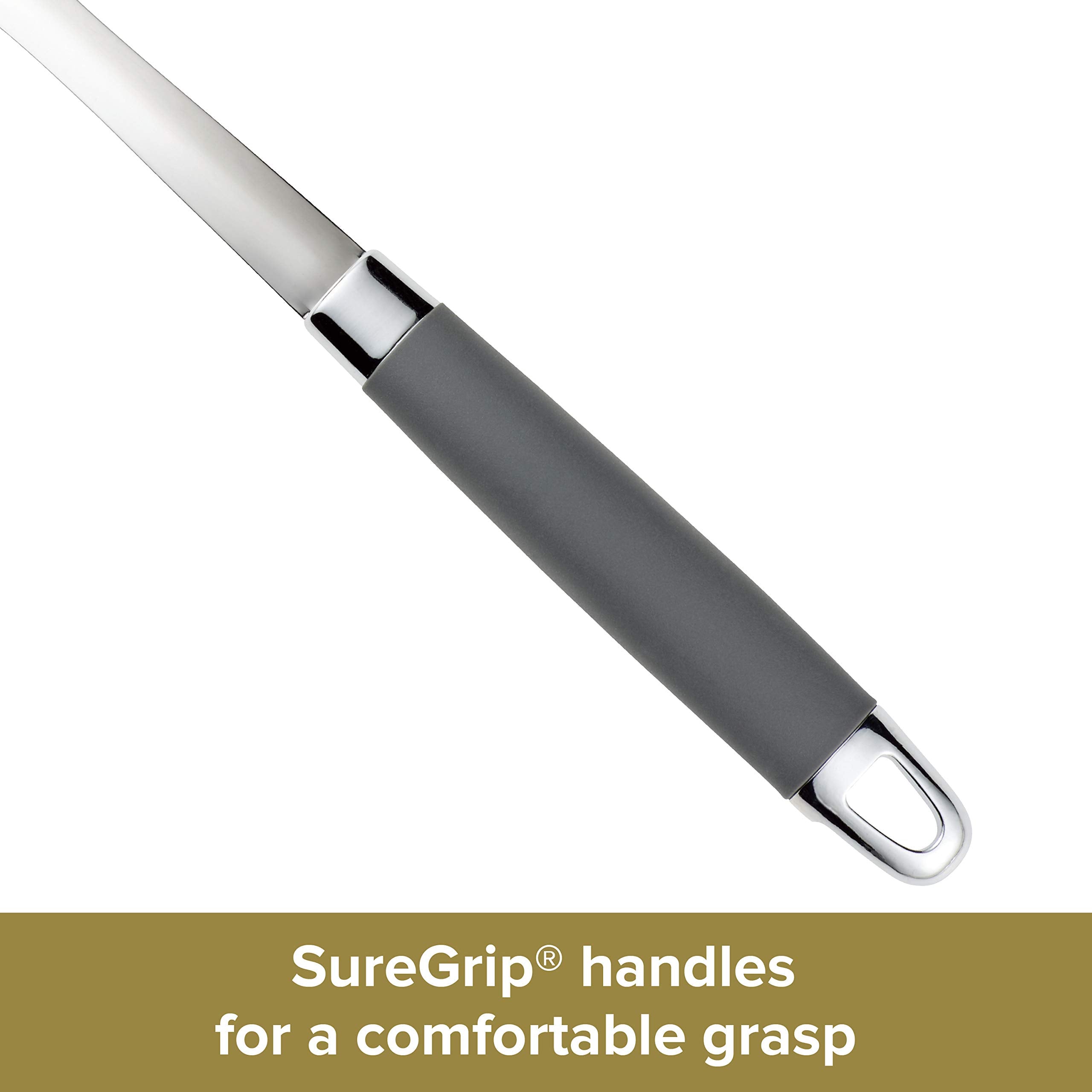 Anolon Tools and Gadgets SureGrip Stainless Steel Meat Fork, Kitchen Utensils, 13.25-Inch, Graphite