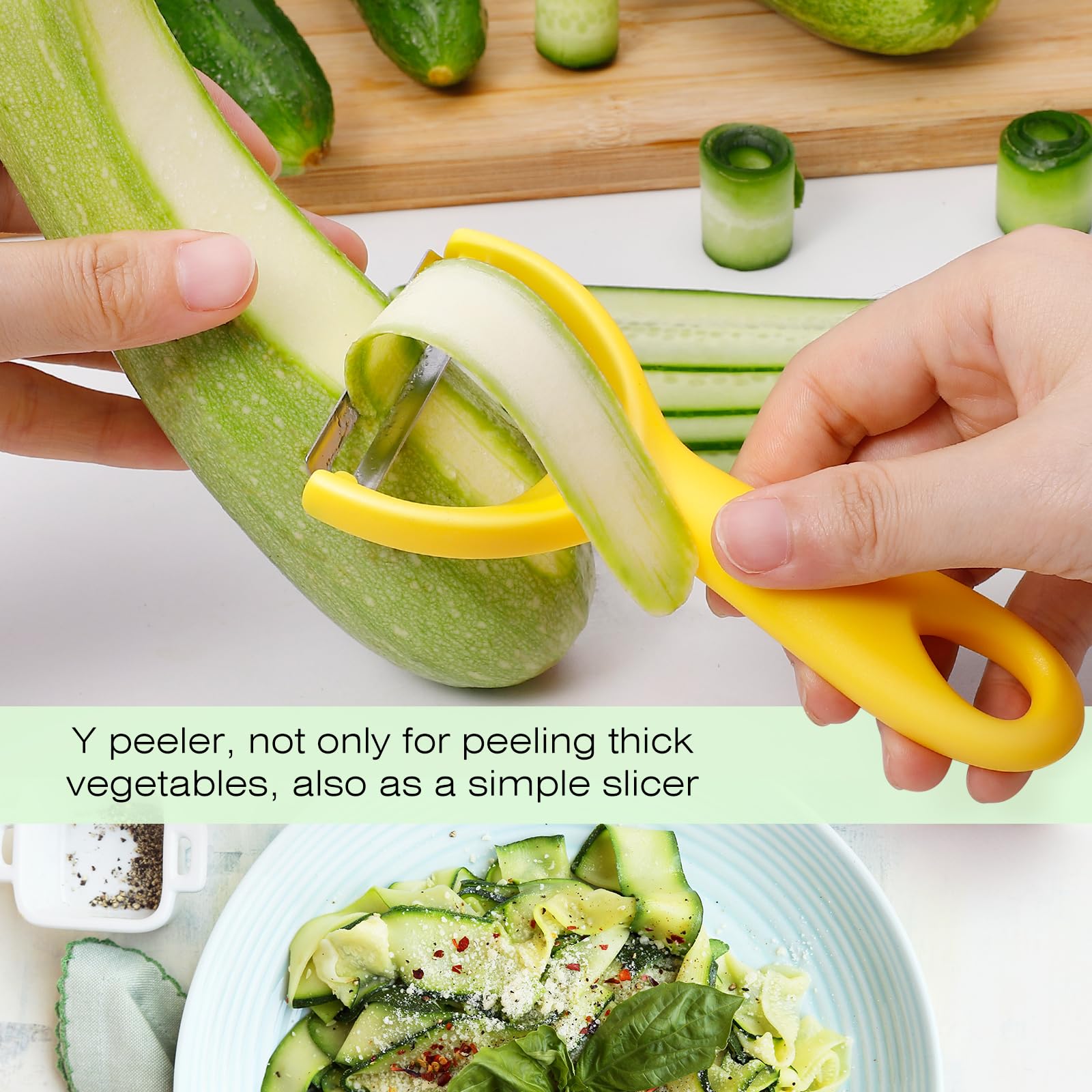 Senbowe Upgrade Potato Peeler for Kitchen, 6PCS Stainless Steel Vegetable Peeler, I and Y Veggie Food Peeler for Apple Fruit Carrot Zucchini Cucumber,Good Grip Makes Peeling Very Easy