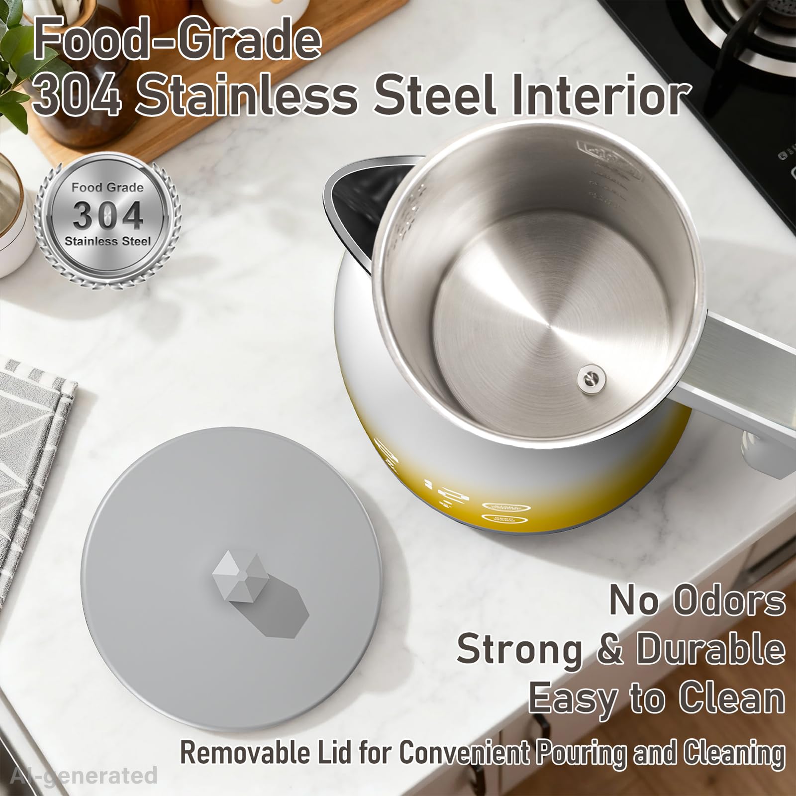 Fashome Electric Kettle, 1.25L Stainless Steel