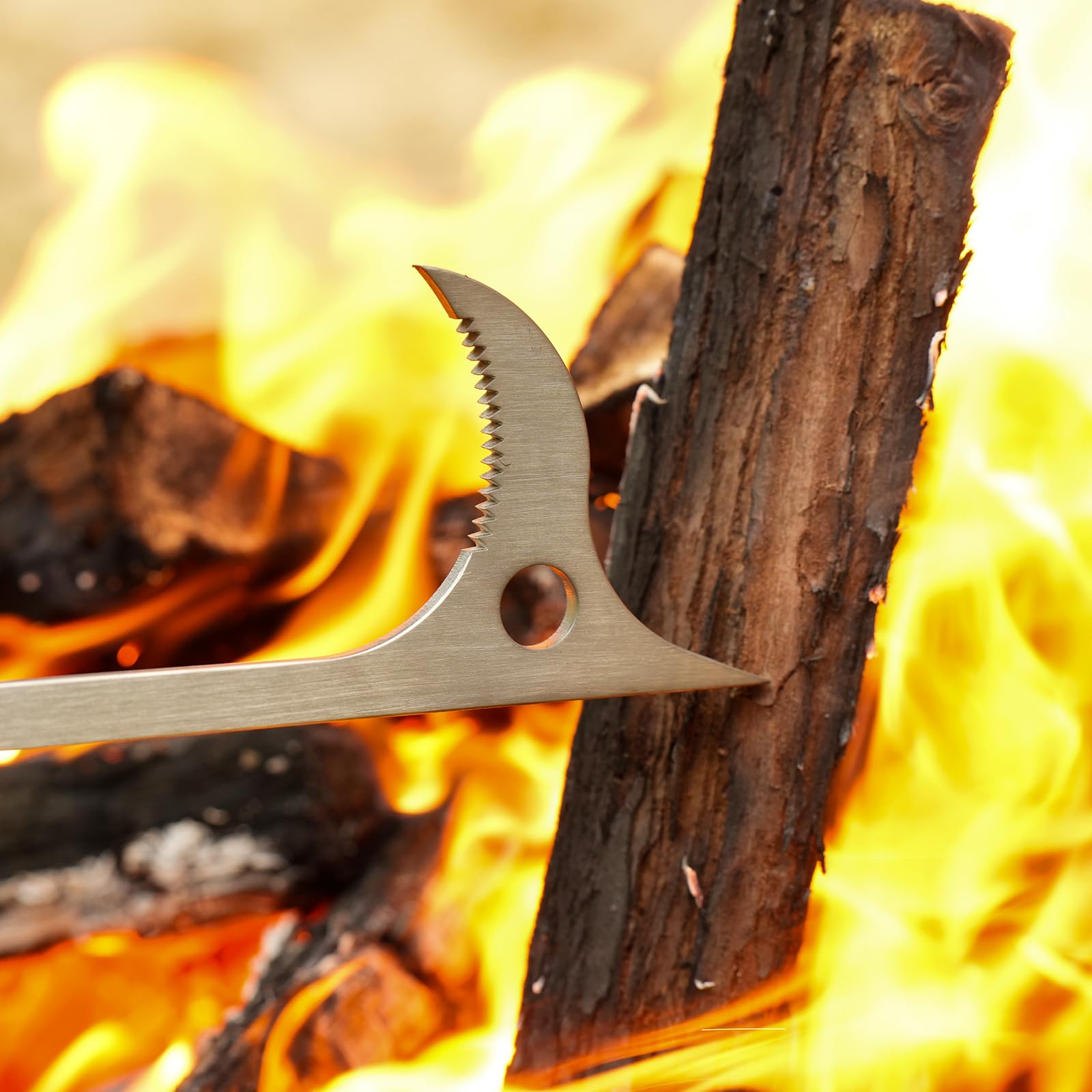 32" Fire Tongs Fire Pit Tongs Set, Stainless Steel Fireplace Tongs