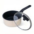 Legacy Culinaryware Nonstick Sauce Pan with Lid,1.5QT small pot, PFOA Free,Kitchen Pots Induction Pot,Cream