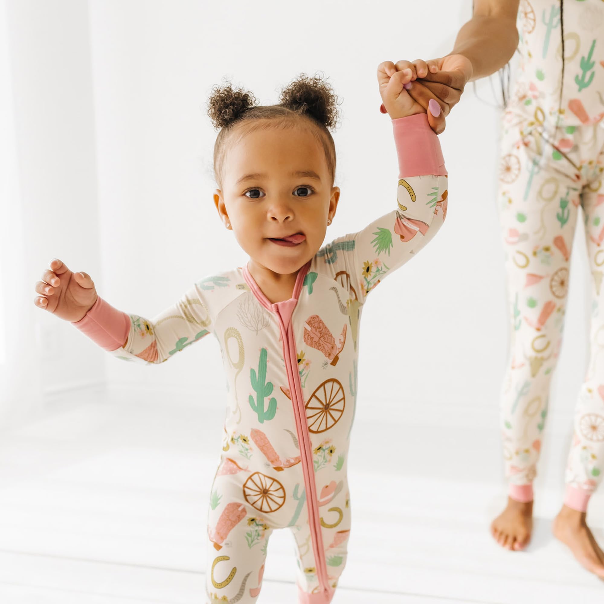 Little Sleepies Baby Pajamas, Pink Ready to Rodeo, 6-12 months