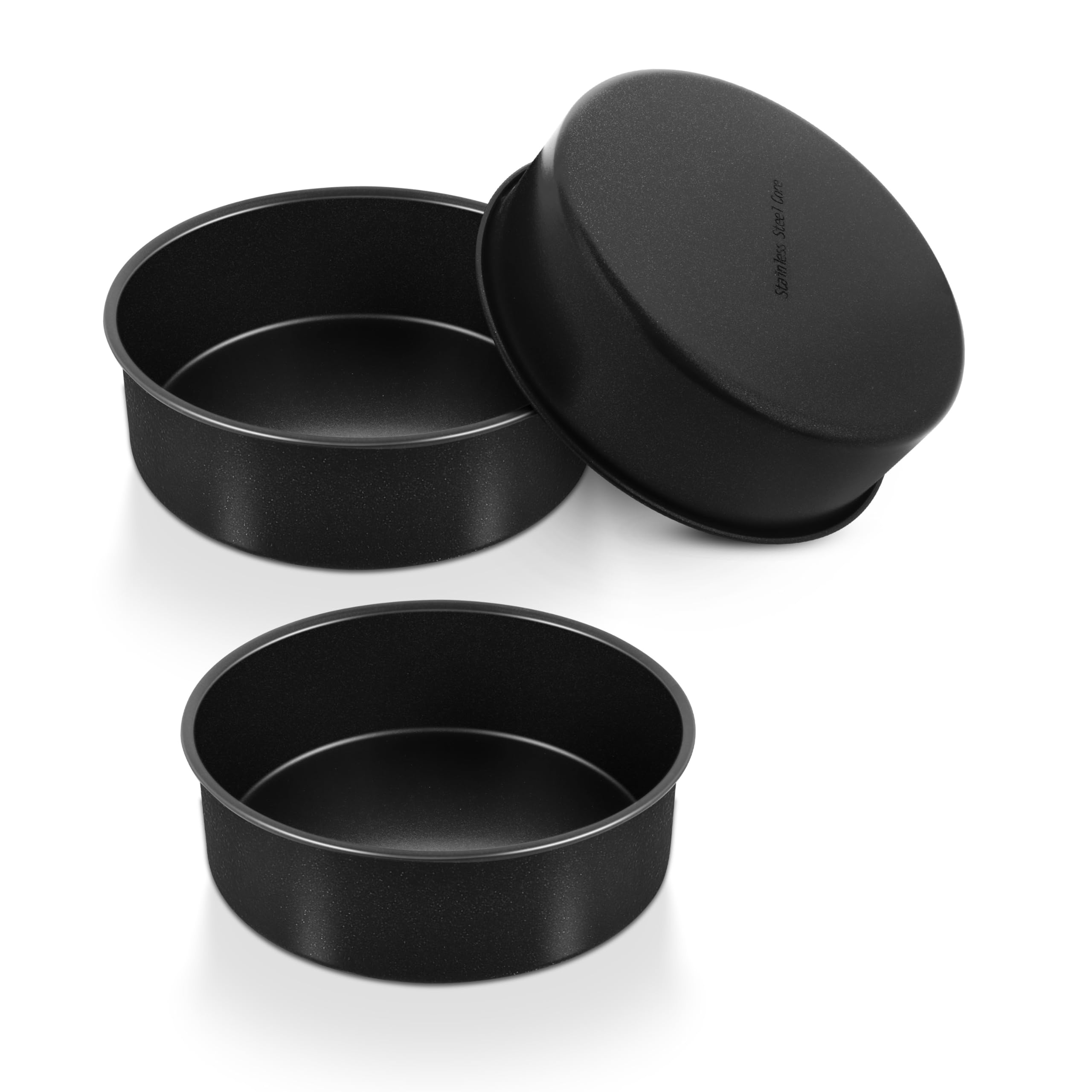 P&P CHEF 6 Inch Cake Pan Set of 3, Non-Stick Round Cake Pans