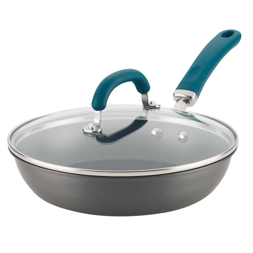 Rachael Ray Create Delicious Deep Hard Anodized Nonstick Frying Pan / Fry Pan / Hard Anodized Skillet - 10.25 Inch, Gray