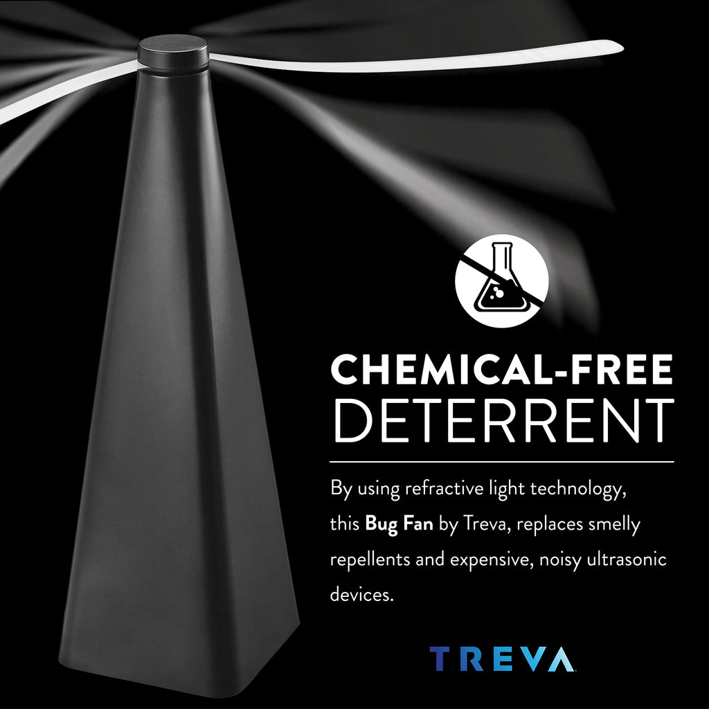 Treva Bug Fan Fly Deterrent with Holographic Blades 2-Pack Black