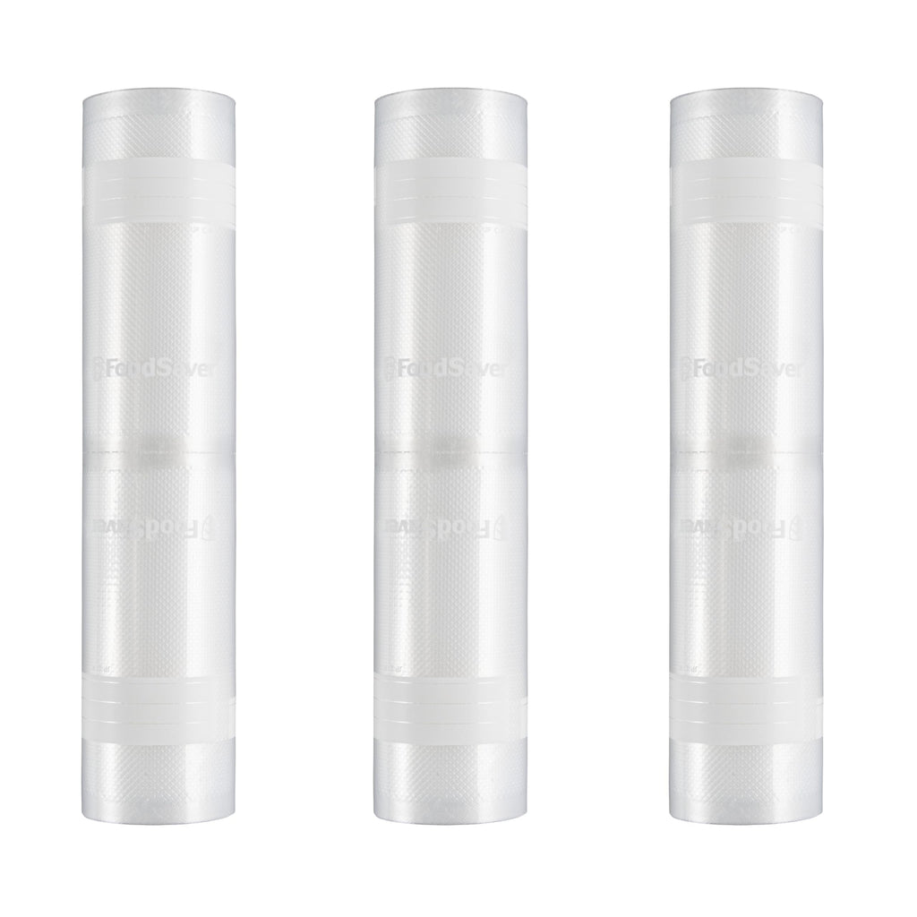 FoodSaver Custom Fit Vacuum Sealer Rolls, Airtight Food Storage and Sous Vide Rolls, BPA-Free, 11 x 16' (Pack of 3)