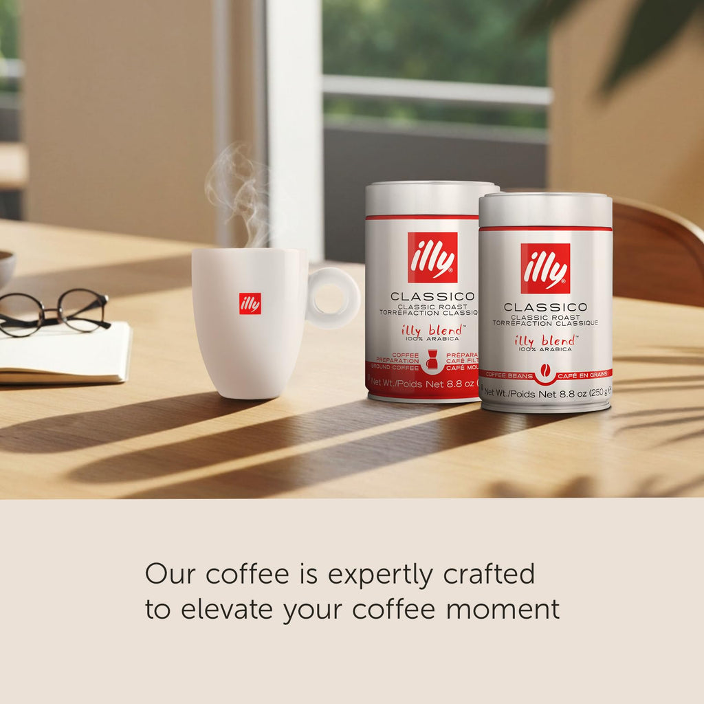 illy Ground Drip Coffee, Forte Dark Roast, 8.8 oz