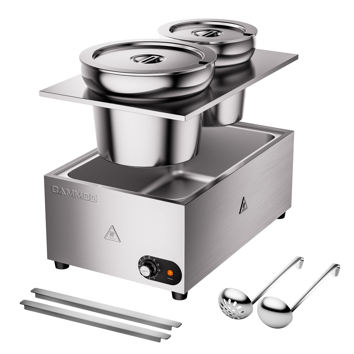 CAMMOO 2-in-1 Steam Table Food Warmer and Soup Warmer Commercial Portable