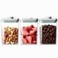Hontent Pop Food Storage Containers Set Airtight Food Storage Containers with Pop Lids, Kitchen Pantry Organization and Storage, Cereal, Rice, Flour, Pasta & Snack Container, BPA Free, 3 x 1.2Qt