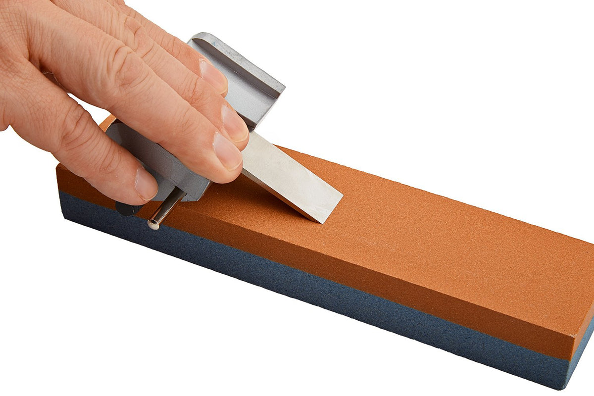 Bora 8 inch Sharpening Stone For Knife Sharpening, Two Sided Whetstone Fine Coarse Combination Aluminum Oxide Wet Stone for Honing Woodworking Tools 501060