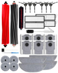30pcs Accessories Kit for Roborock S8 MaxV Ultra/S8 Max Ultra Robot Vacuum Cleaner, Replacement parts with 6 Activated Carbon Dust Bags, 2 Main Brushes, 4+4 Mop Cloths, 4 HEPA Filters, 6 Side Brushes
