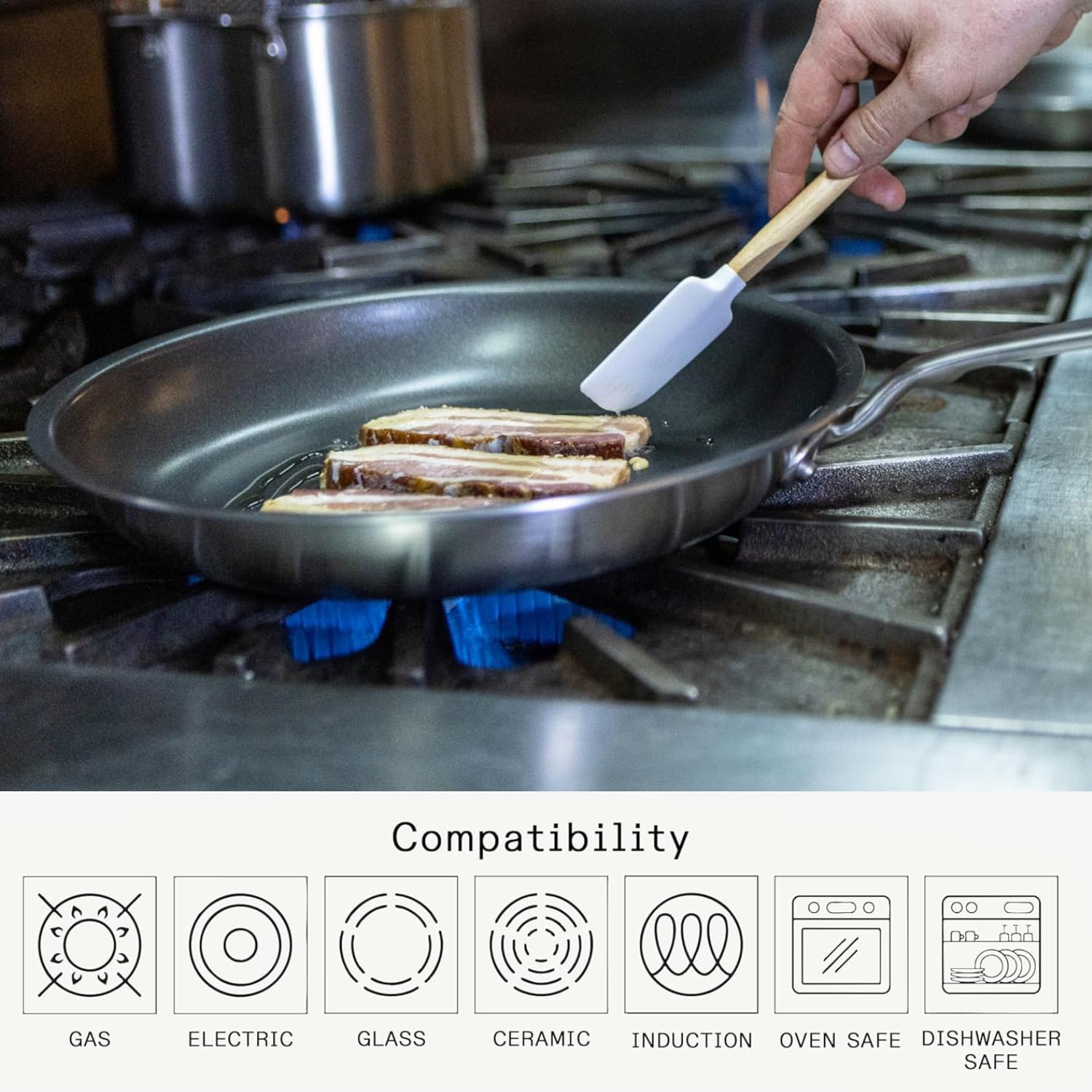 Made In Cookware - ProCoat 10" Non Stick Frying Pan (Graphite) - 5 Ply Stainless Clad Nonstick - Professional Cookware - Induction Compatible
