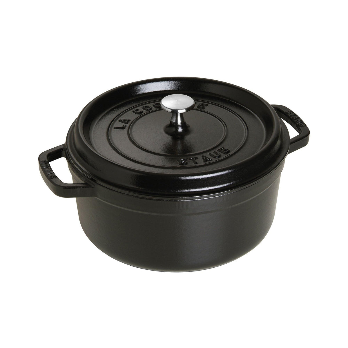 Staub Cast Iron 4-qt Round Dutch Oven - Matte Black