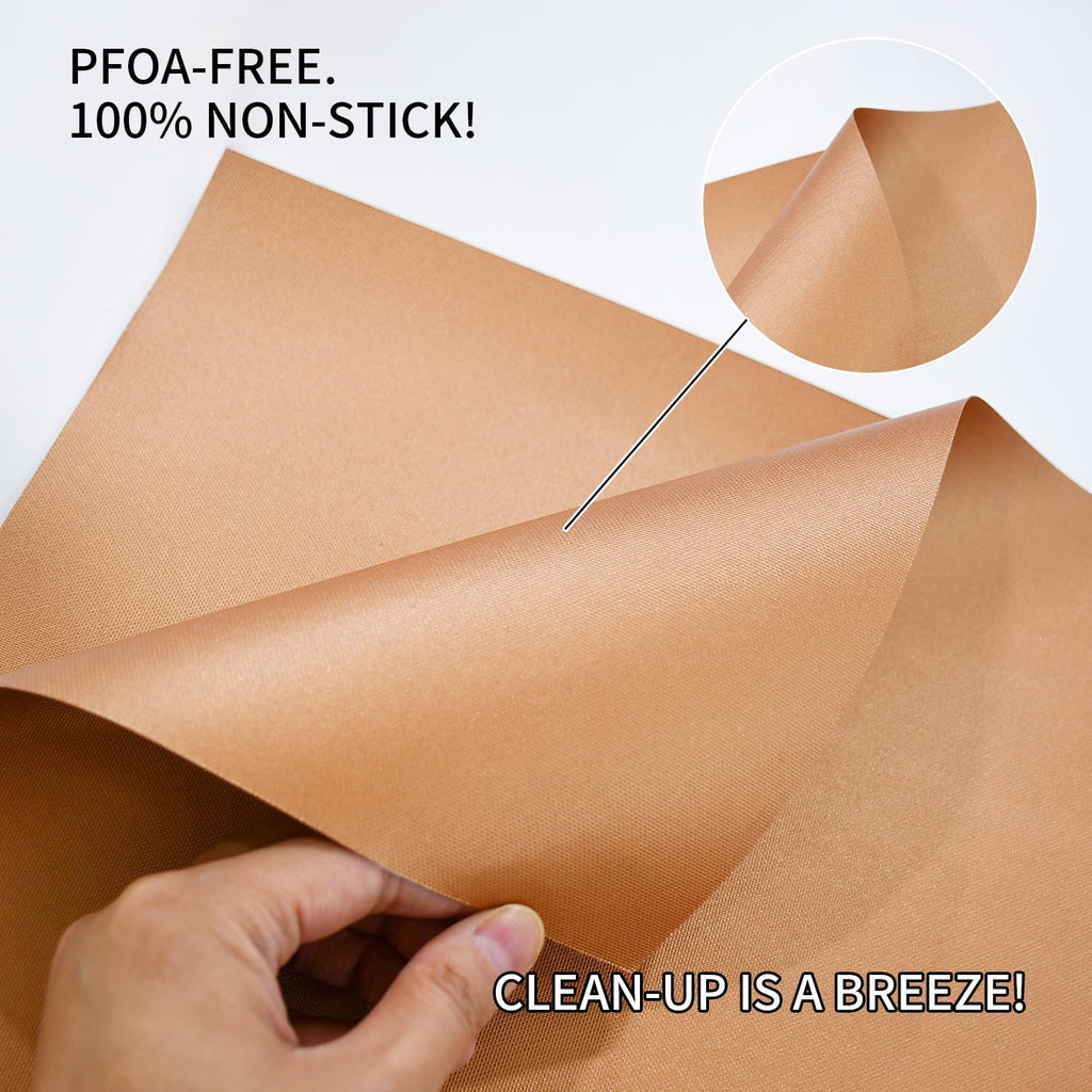 Renook Set of 6 Copper Grill Mats for Outdoor BBQ Grill