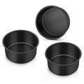 Onader Small Mini Round Cake Pan, 4 Inch Smash Cake Bake Pans Sets of 3 for Baking, Stainless Steel Baking Tins for Birthday Wedding, Nonstick