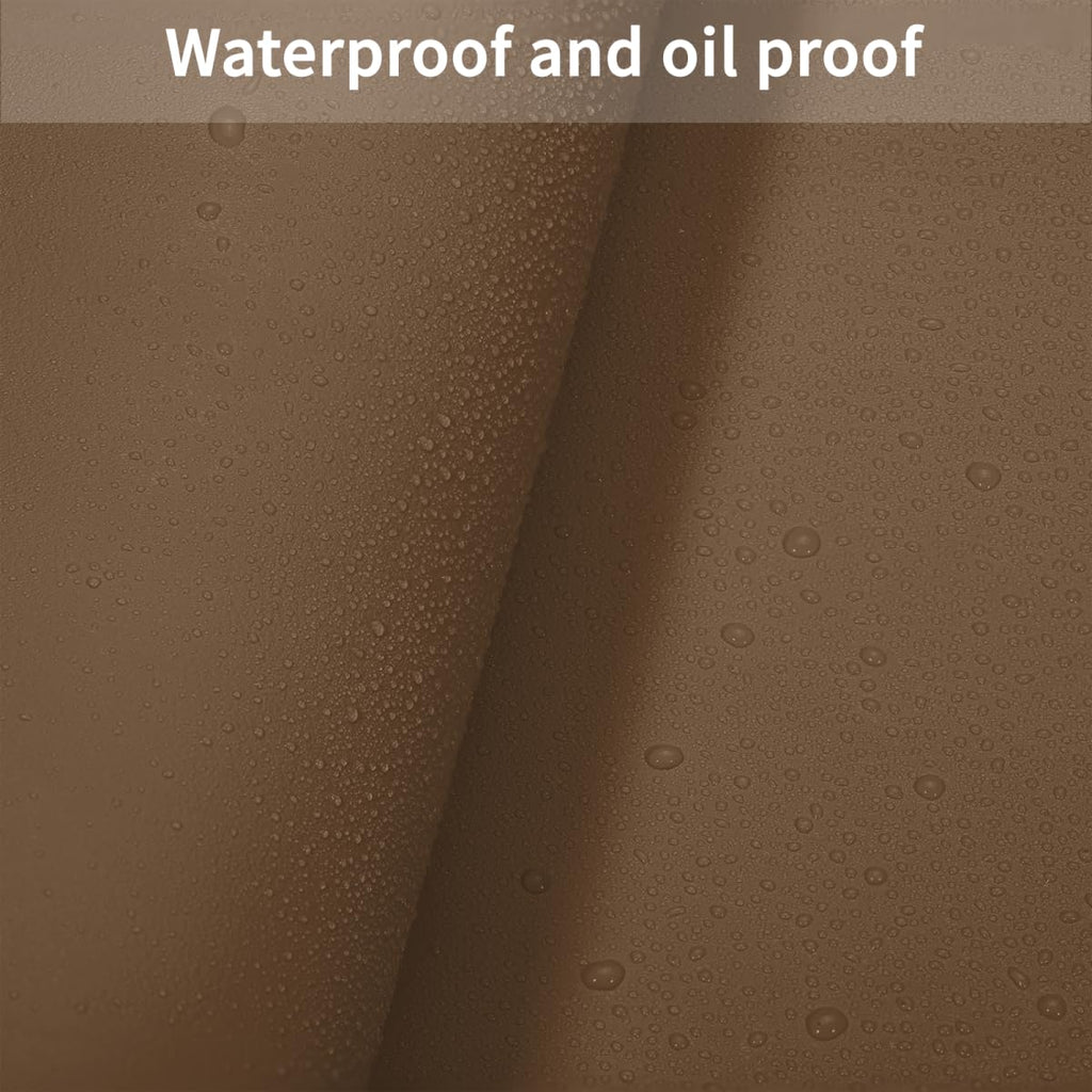 Zinkooat Table Cover Rectangle for Dining Room Table - Can Be Used On Both Sides Waterproof and Easy to Clean Good Flatness Used for Dining Table(Mud Color+Champagne Gold 44x96)