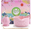 Matcha Whisk Set, Ceramic Matcha Set Includes Matcha Bowl with Spout, Matcha Whisk and Holder (Pink, 3Pcs/set)