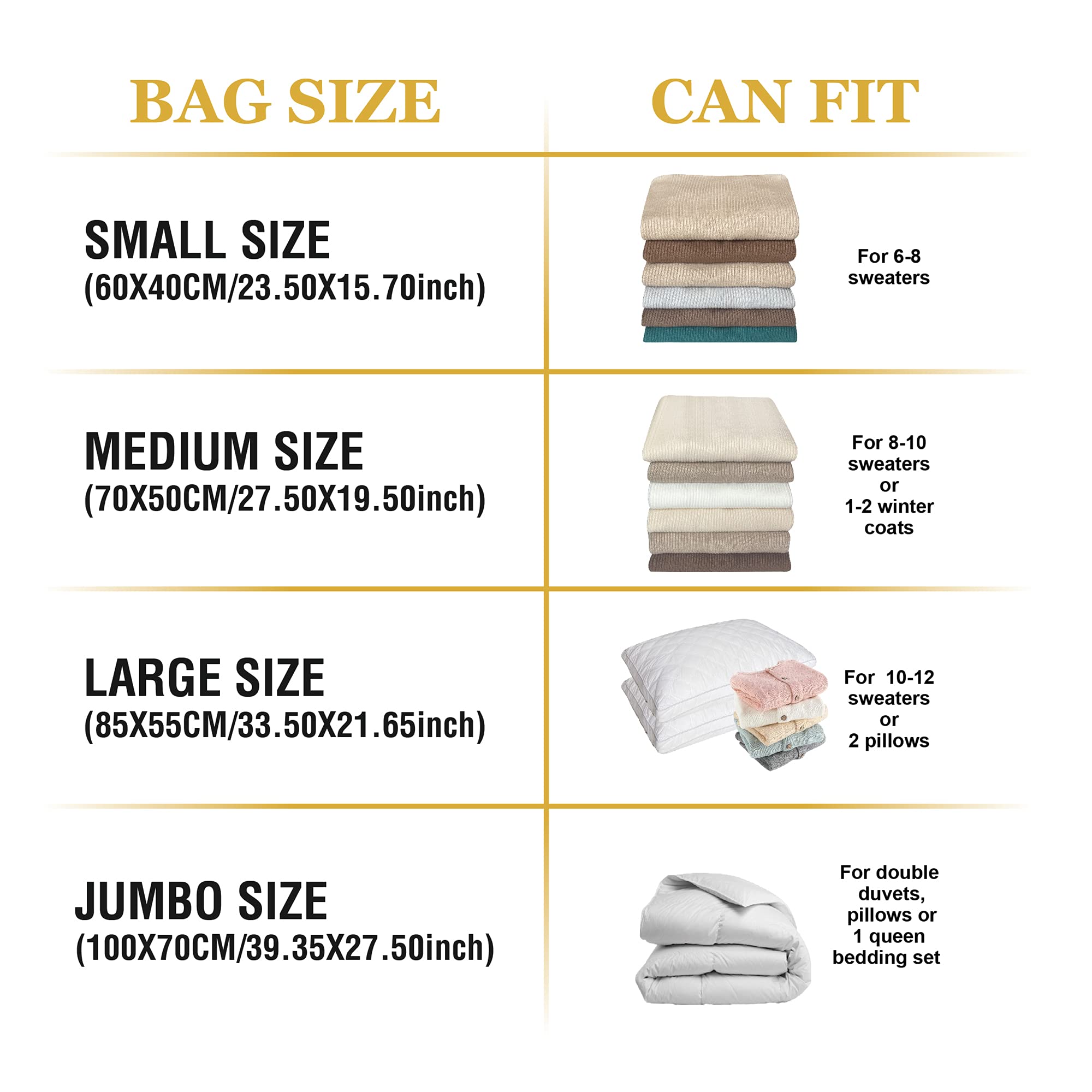 Roomimaster Vacuum Storage Bags, Vacuum Seal Space Saver Bags for Clothing, Travel Lugggage, Carry-on, Blankets, Comforters, Pillow, Bedding, 10 Medium