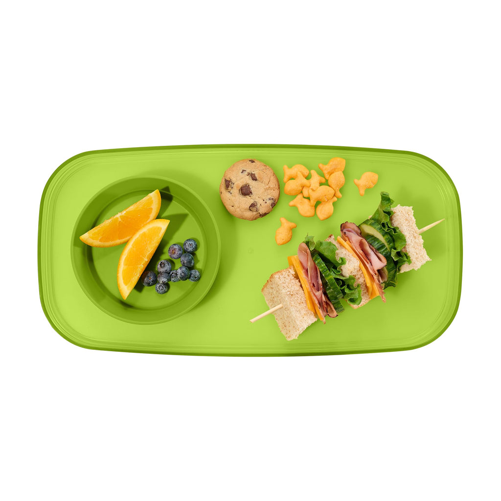 madesmart dipware Small Serving Plate, Stackable & Removable Dip Bowl for Salsa, Queso, Salad, Olives, Dishwasher & Microwave Safe, Multipurpose Plate & Bowl, Lime
