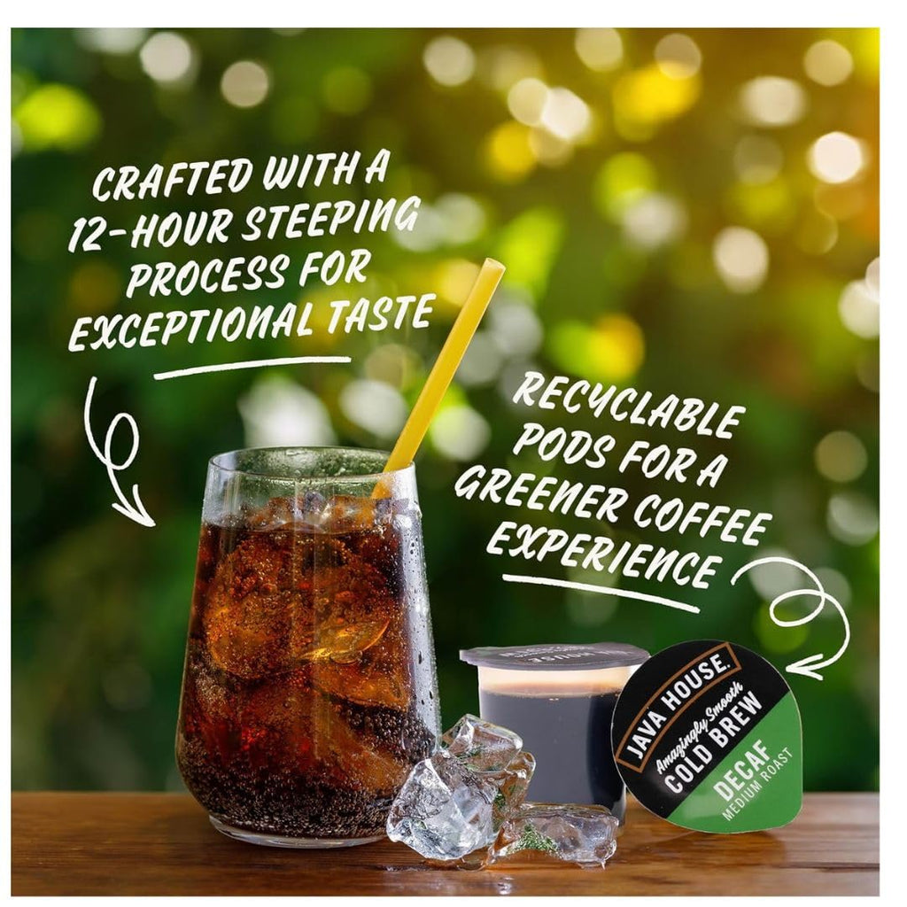 Java House Cold Brew Coffee Concentrate, Decaf, 1.35 Fl Oz