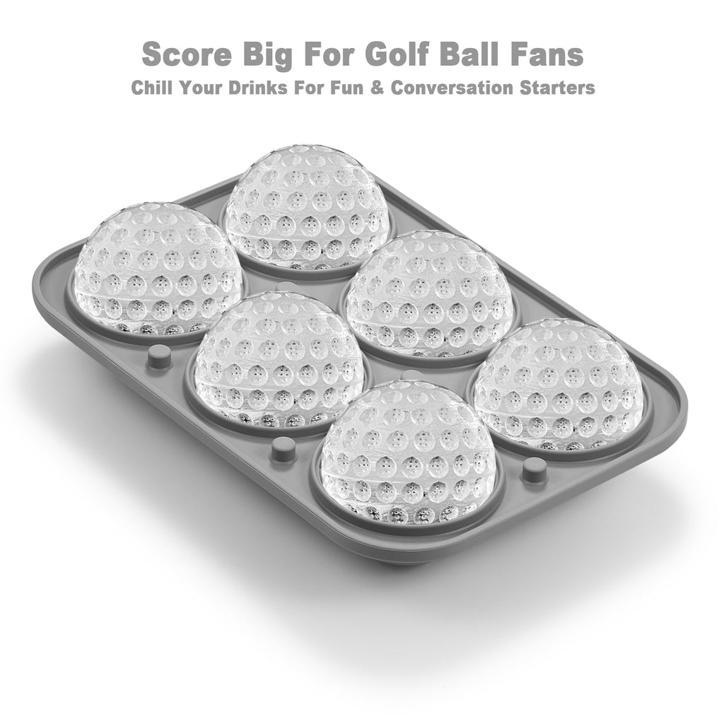 Nax Caki 3D Golf Ice Cube Tray, Large Golf Silicone Fun Shapes Whiskey Ice Mold with Funnel for Cocktails, Bourbon,Brandy, Whiskey Gifts for Men