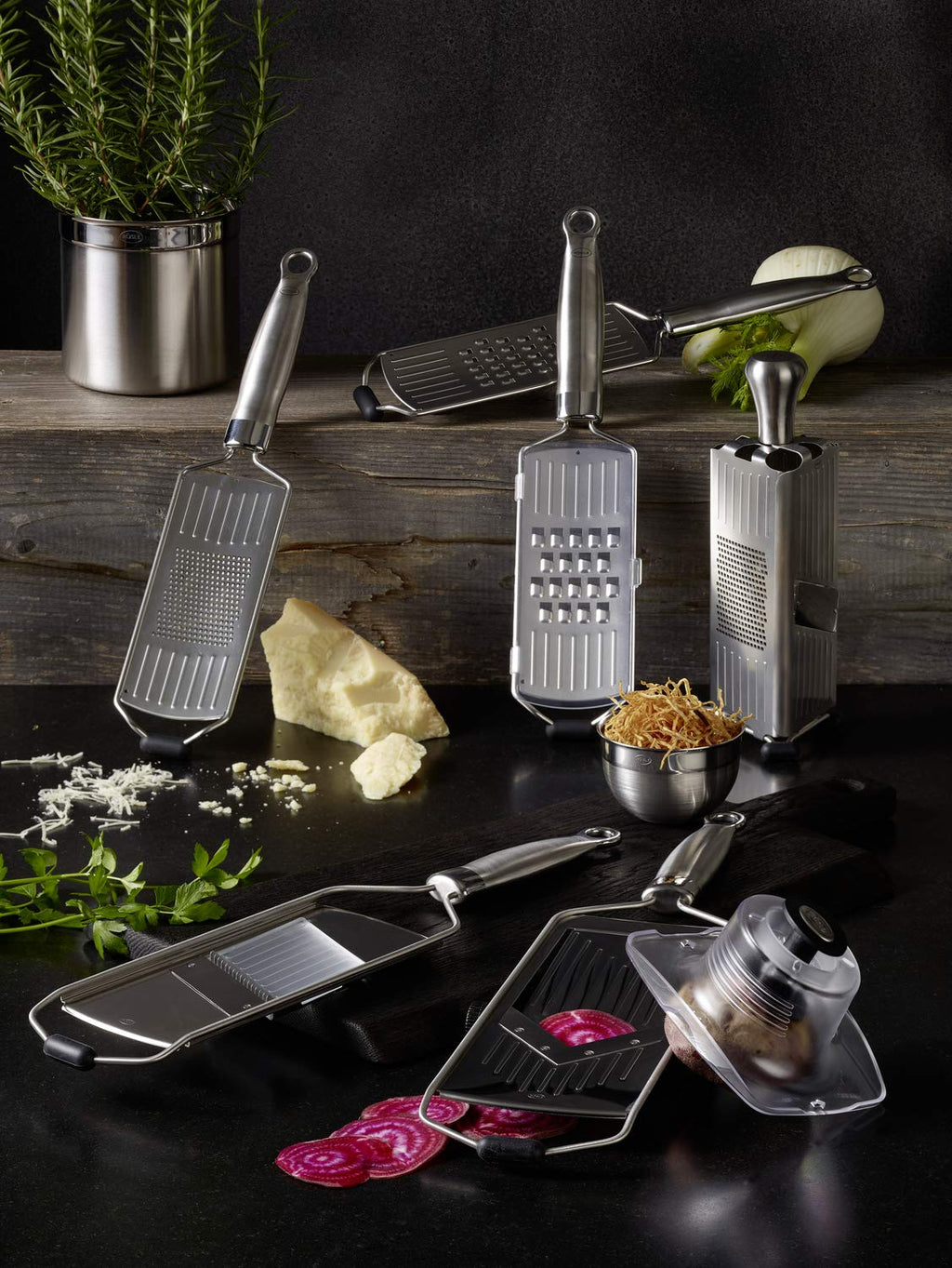 Rosle Kitchen Collection Stainless Steel Grater/Slicer Fine Stainless