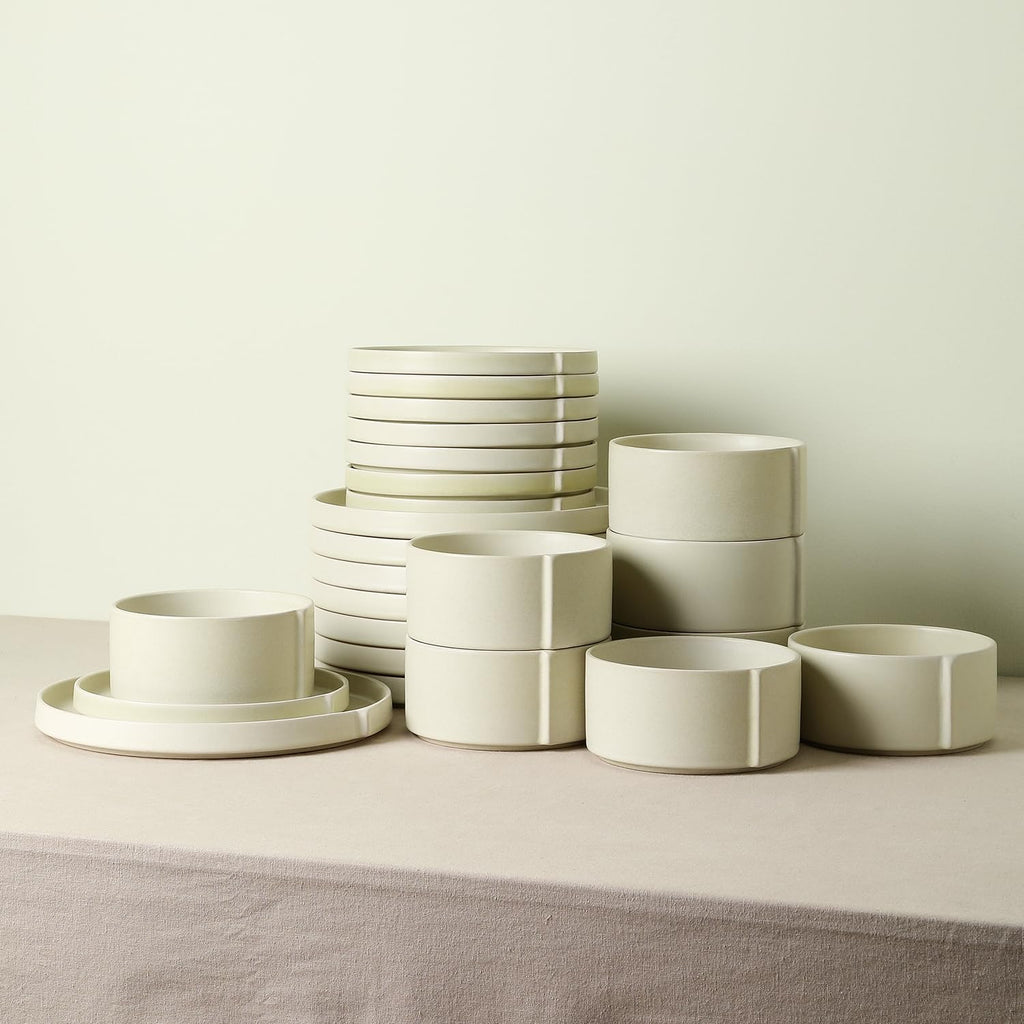 Stone Lain Bao Dinnerware Set, Beige, Set of 12