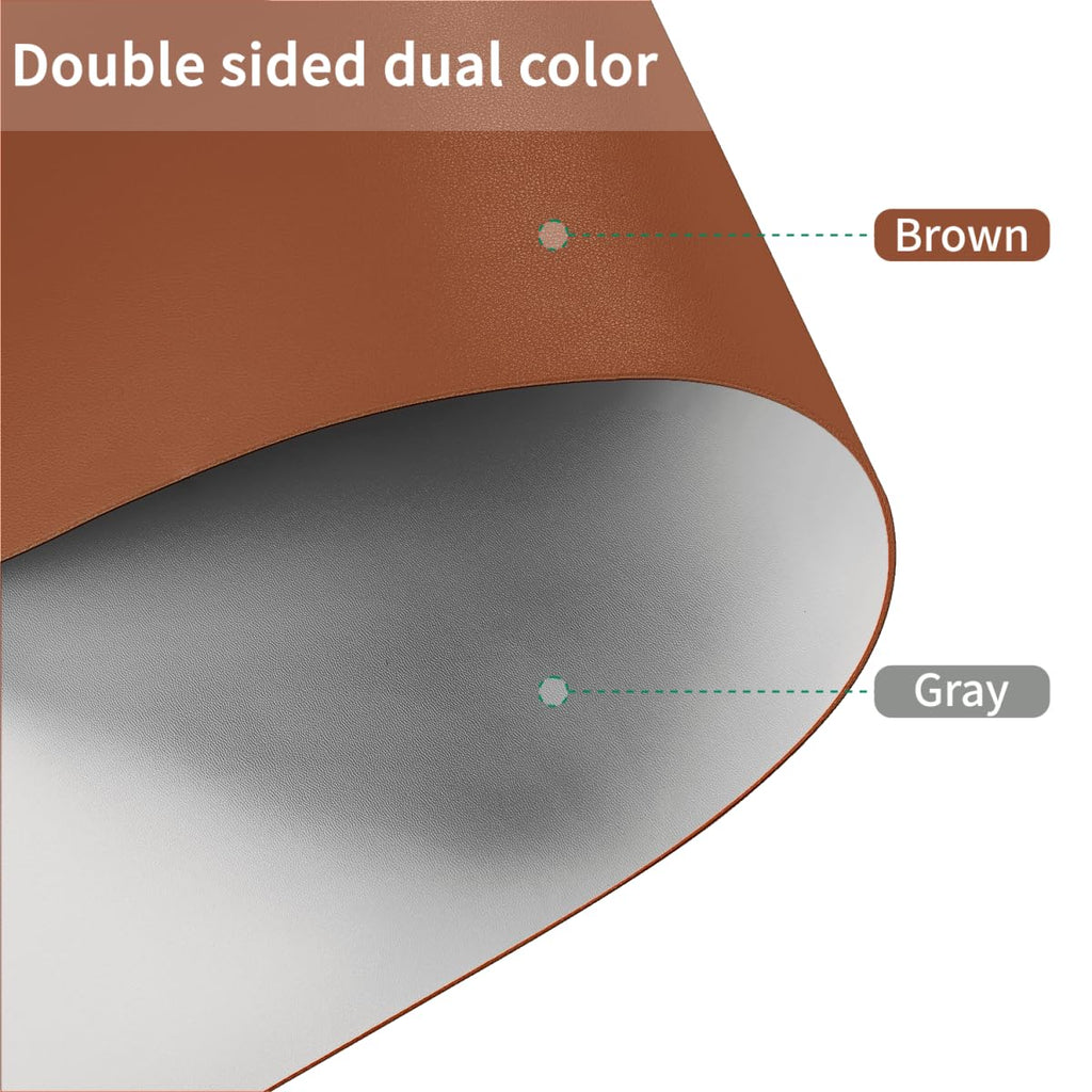 Zinkooat Dresser Cover Top - Can Be Used On Both Sides Waterproof and Easy to Clean Good Flatness Used for Dresser Table(Brown+Gray 10x36)