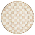 MACKENZIE-CHILDS Enamel Serving Platter, Brown-and-White Mocha Check
