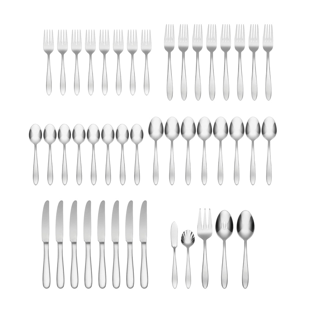Oneida Mooncrest 45-Piece 18/0 Silverware Set for 8, Flatware