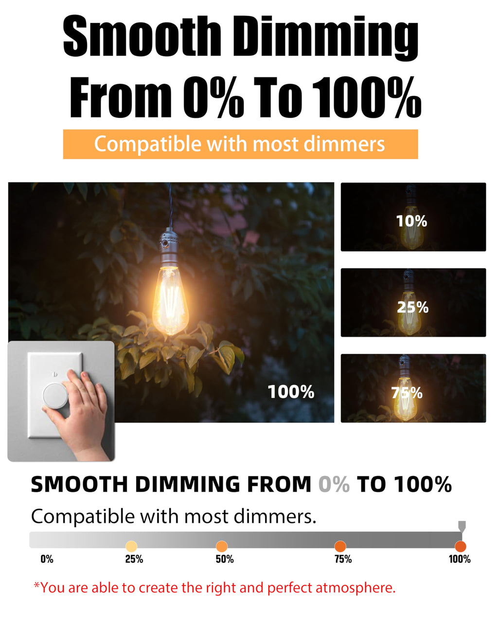 Lumiverse 120 Pack E26 led Bulb 60 watt dimmable Vintage LED Edison Bulbs 5.5W, 60W Equivalent, 2700K Soft White, Antique Style ST19/ST58 LED Light Filament Bulbs, CRI 90+, E26 Base
