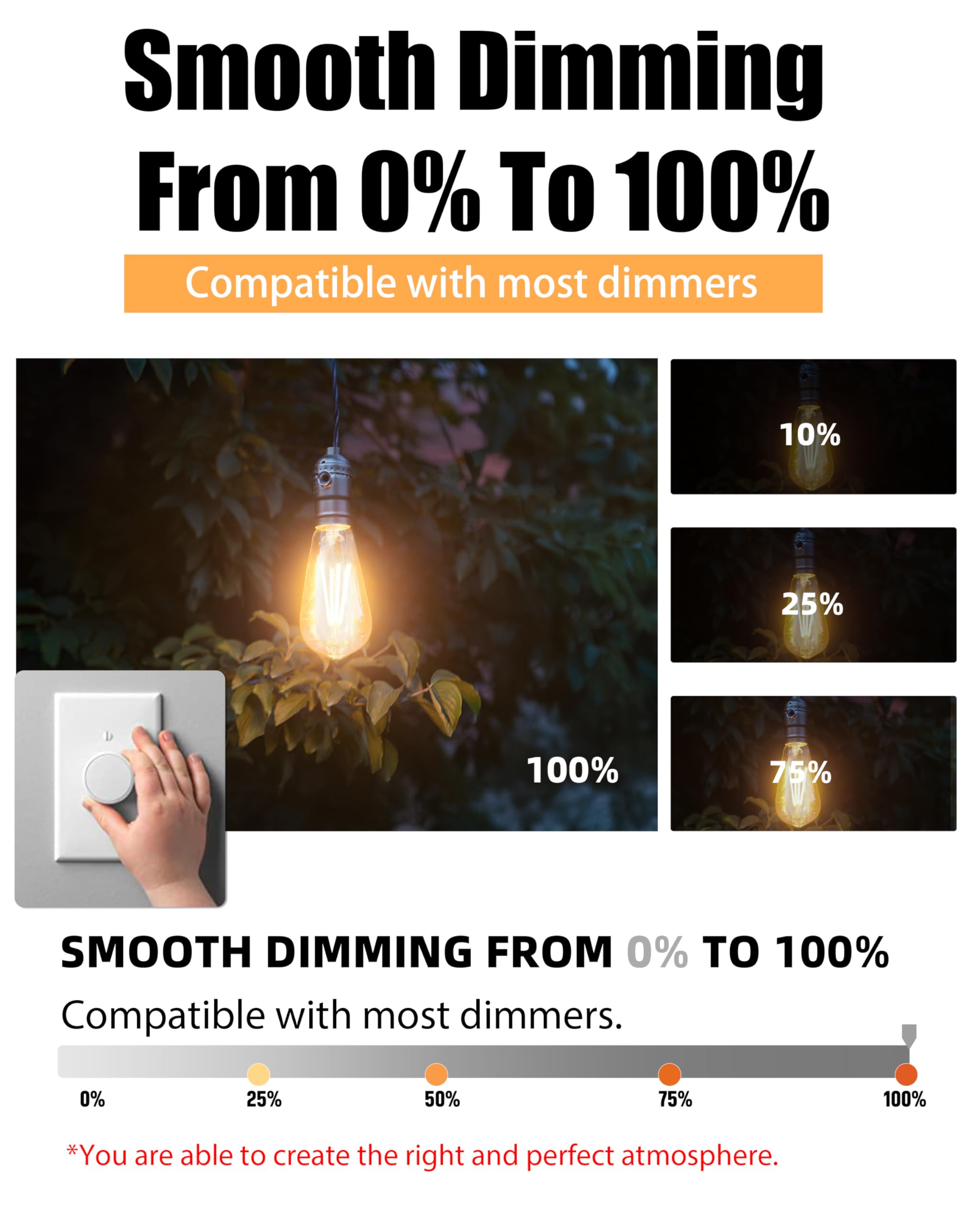 Lumiverse 120 Pack E26 led Bulb 60 watt dimmable Vintage LED Edison Bulbs 5.5W, 60W Equivalent, 2700K Soft White, Antique Style ST19/ST58 LED Light Filament Bulbs, CRI 90+, E26 Base