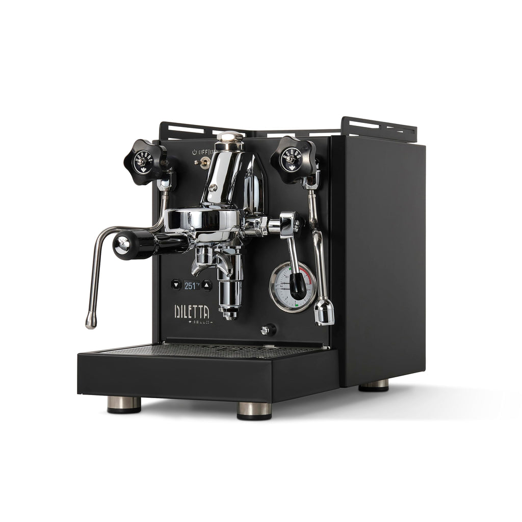 Diletta Bello+ Espresso Machine | E61 | PID Temperature Control | Shot Timer | Programmable Preinfusion | Handmade In Italy (Black)