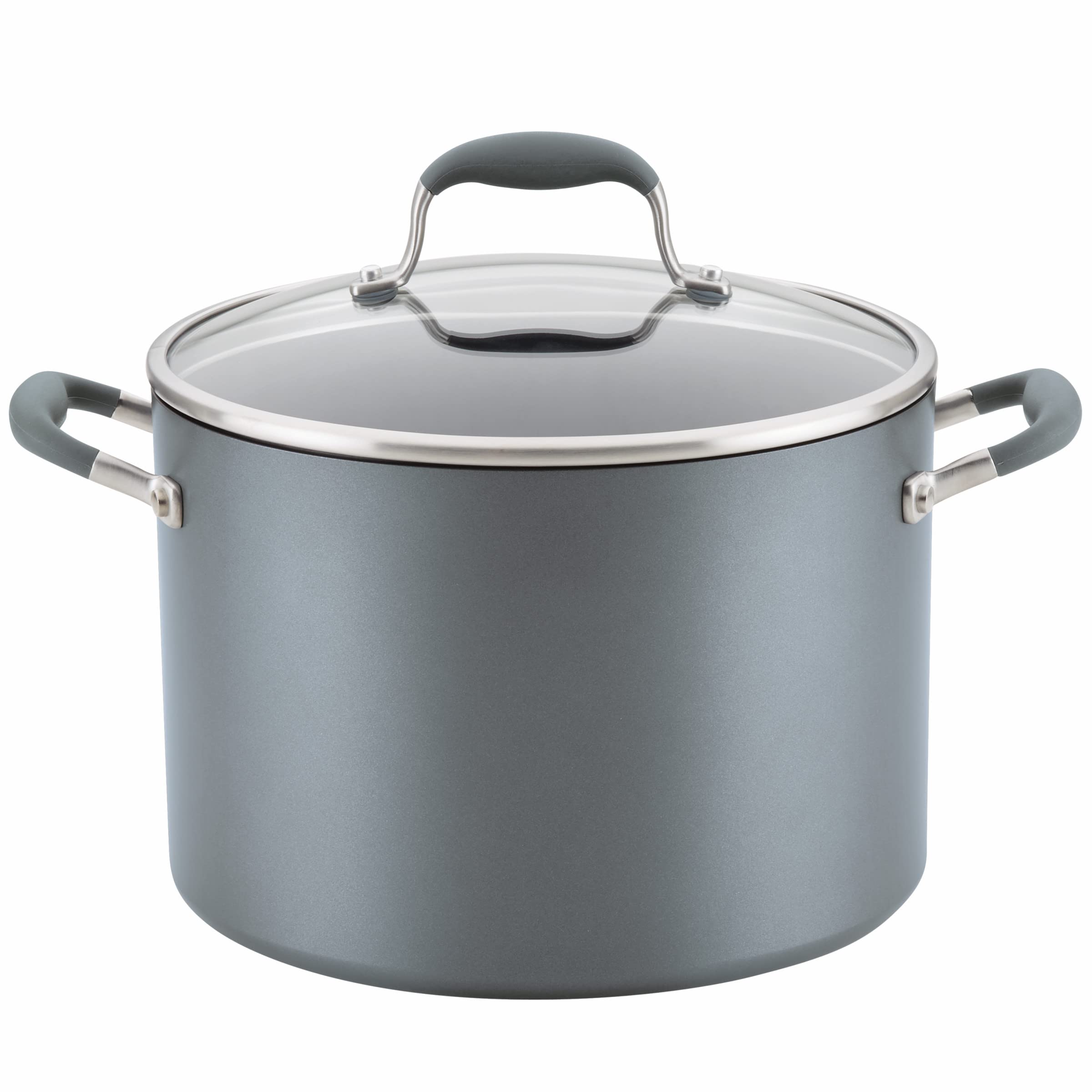 Anolon Advanced Home Hard-Anodized Nonstick Stockpot with Lid, 10 Quart Pot, Nonstick Pot, Moonstone