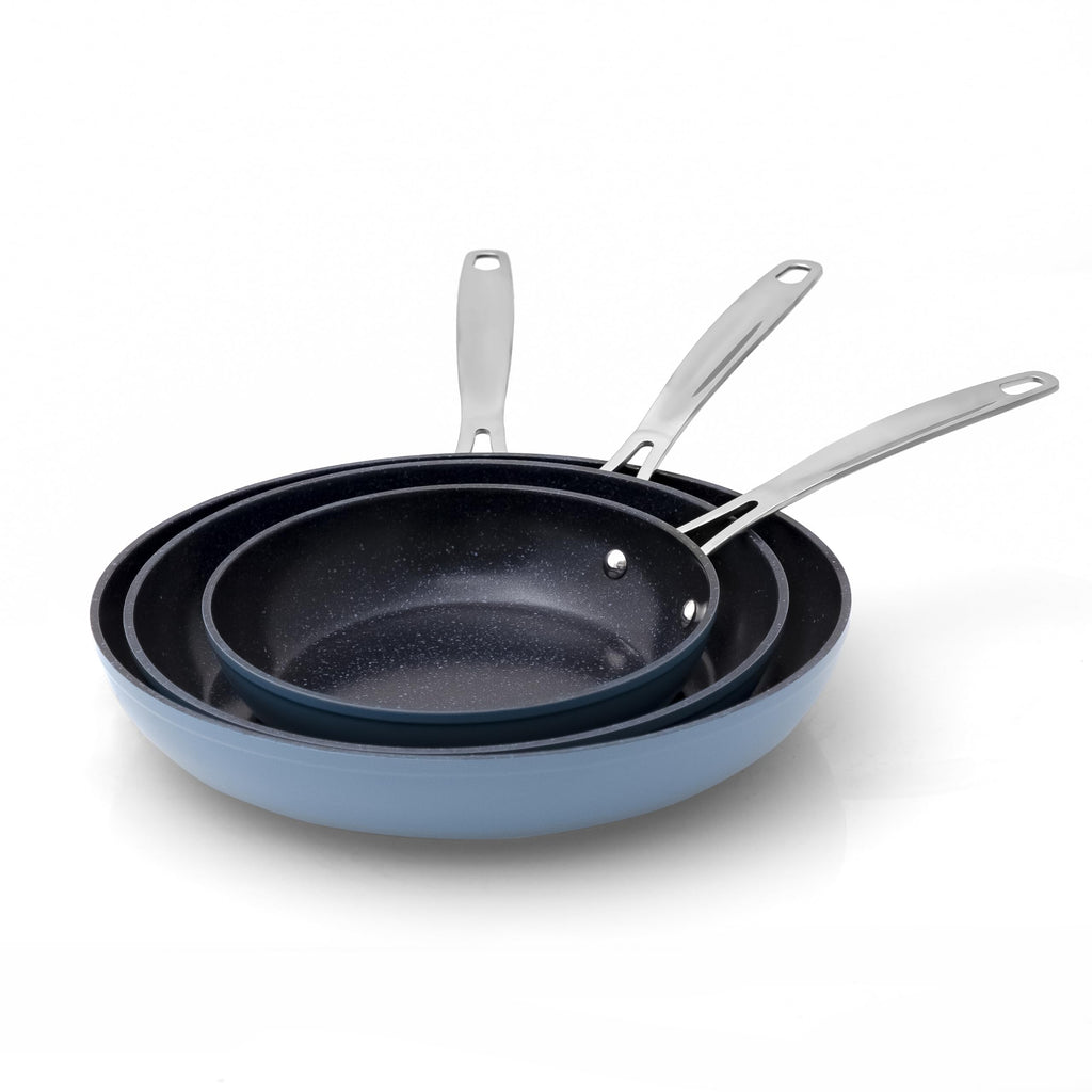 Nuwave 3-Piece Fry Pan Set, 8”, 10”, 12” Forged Lightweight