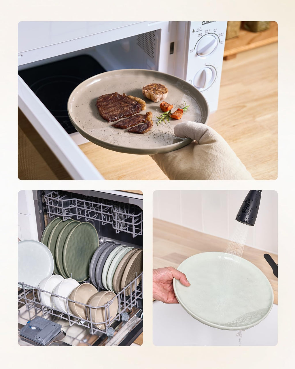 Famiware Mars Stoneware Dinnerware Set for 4, Multi-color