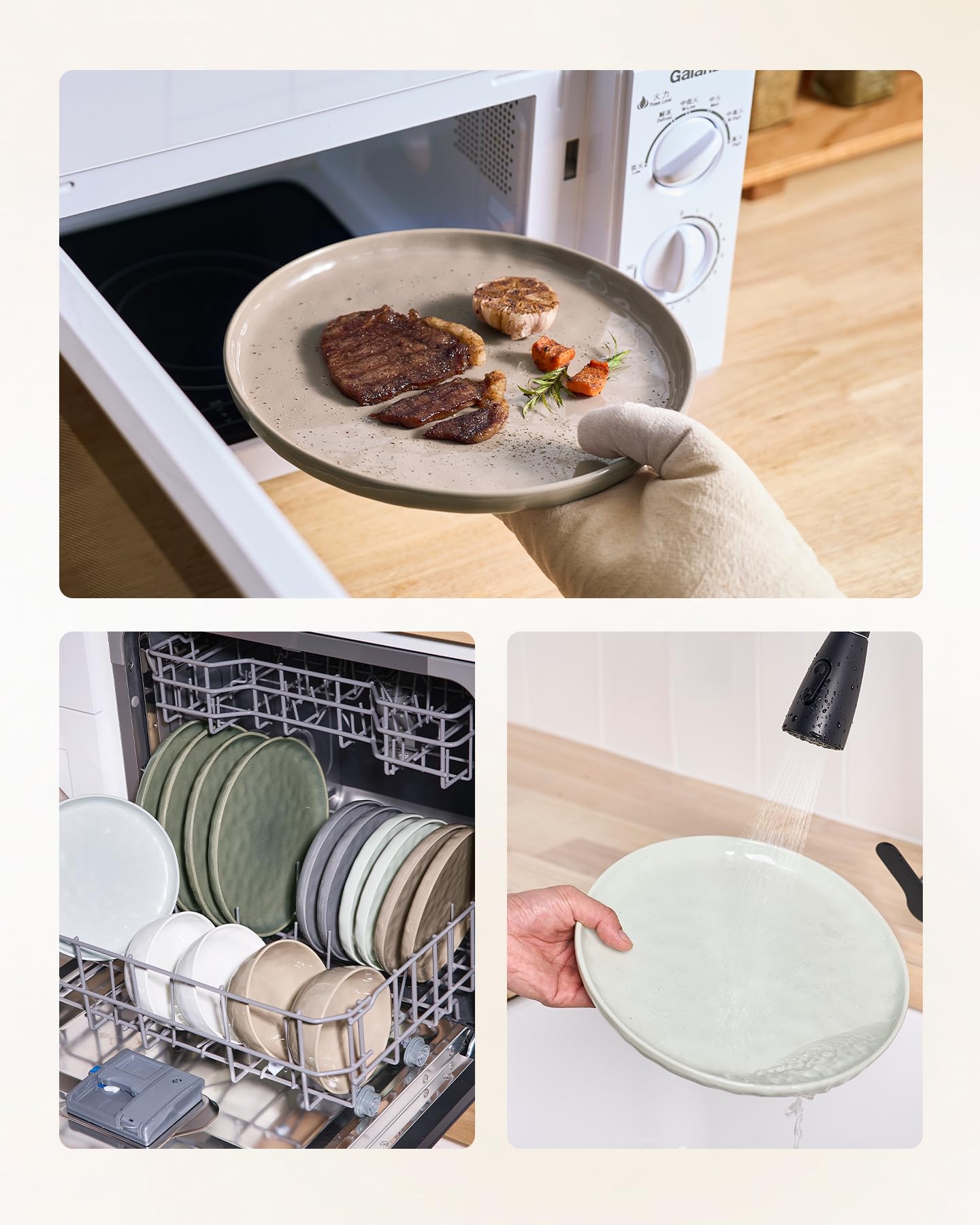 Famiware Mars Stoneware Dinnerware Set for 4, Multi-color