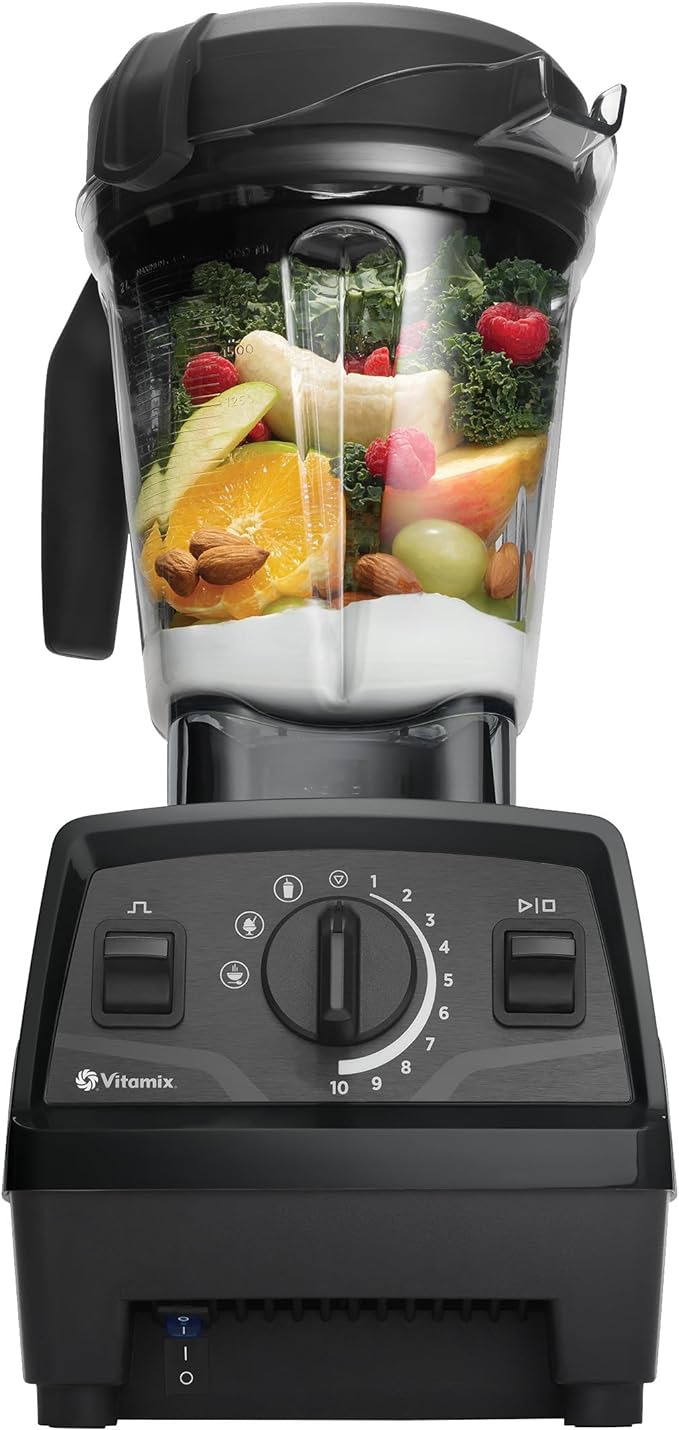 Vitamix Explorian with Programs, Three Blending Programs, Professional-Grade Blender for Smoothies and More, Self-Cleaning Kitchen Appliance, 64 Oz Container, Black (Renewed Premium)