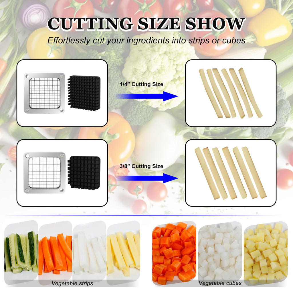 BSTSLL 1/4" and 3/8" Replacement Dicer Chopper Blade with Pusher Block