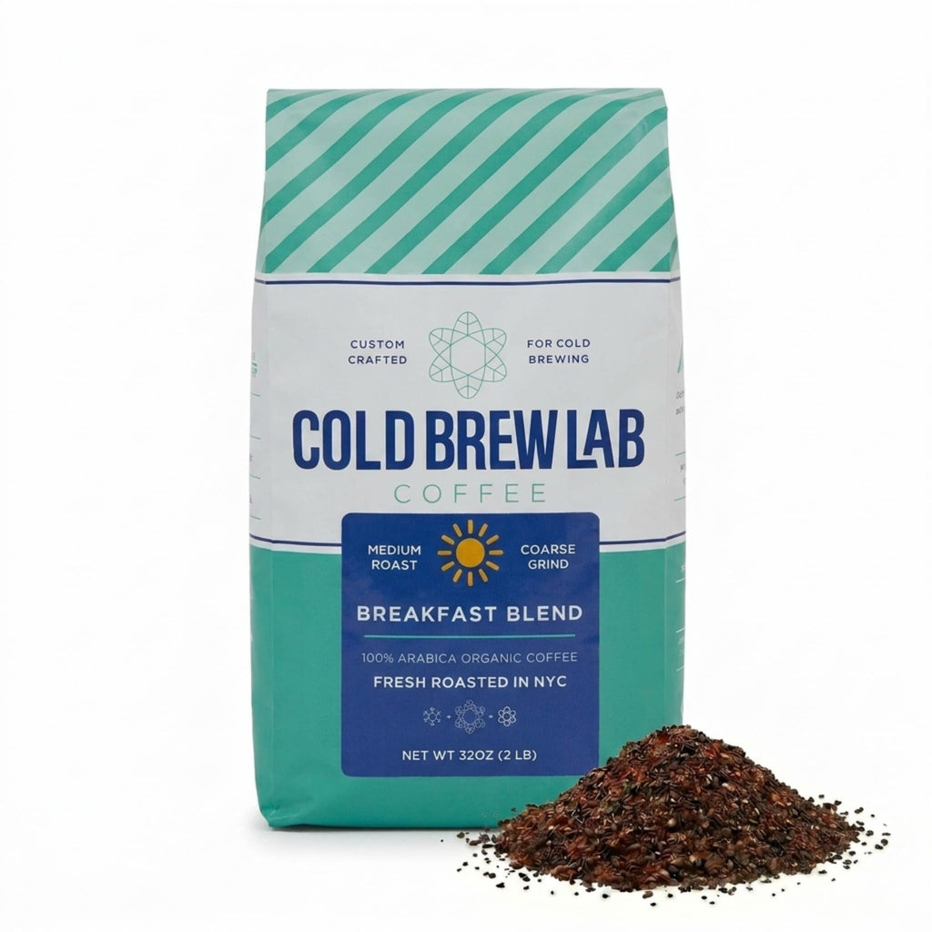 Cold Brew Organic Breakfast Blend Coffee, Medium Roast, Coarse Ground, 2 Lb