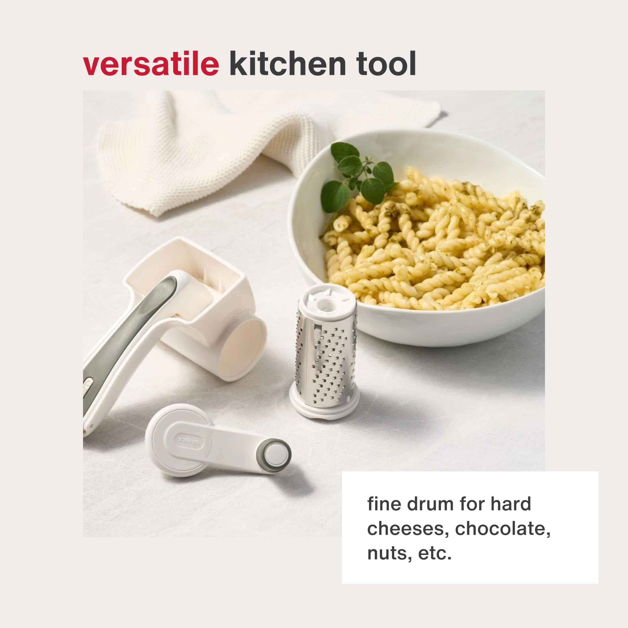 Zyliss Classic Rotary Cheese Grater - NSF Restaurant Certified