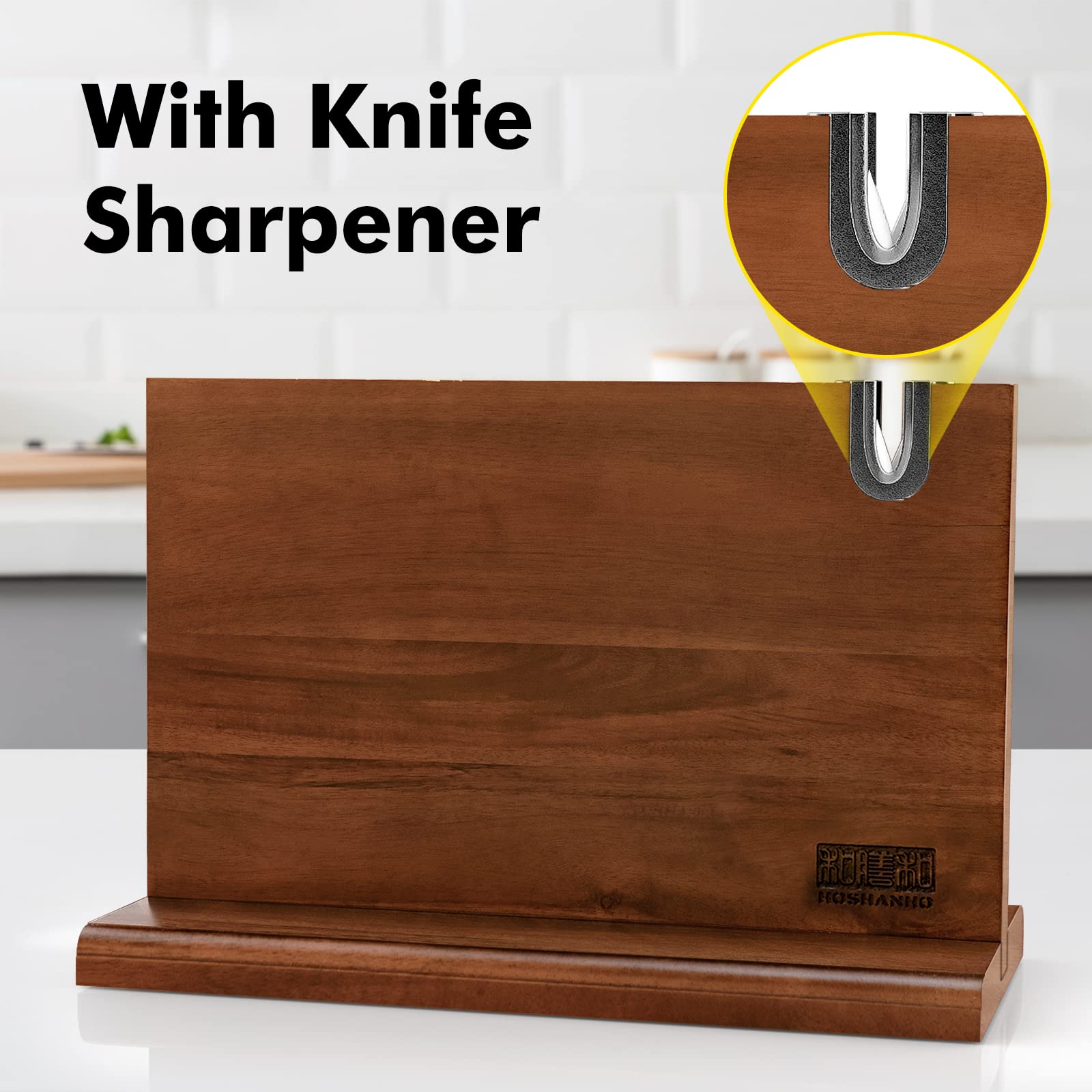 HOSHANHO Magnetic Knife Block 14 x 10", Double Sided Magnetic Knife Holder
