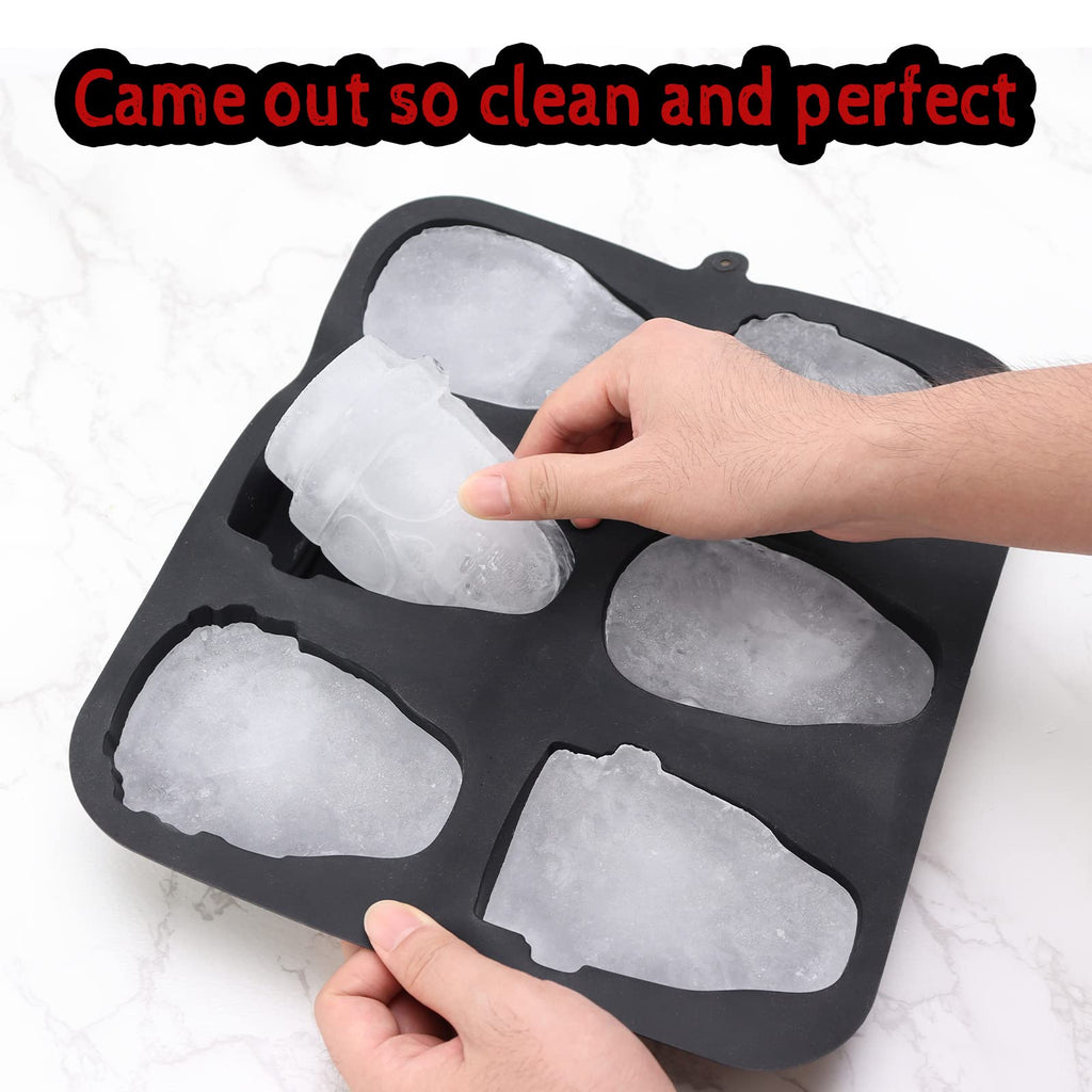 FreeNFond Halloween Baking Skull Cake Pan Molds, Silicone Pirate Cakelet Tin