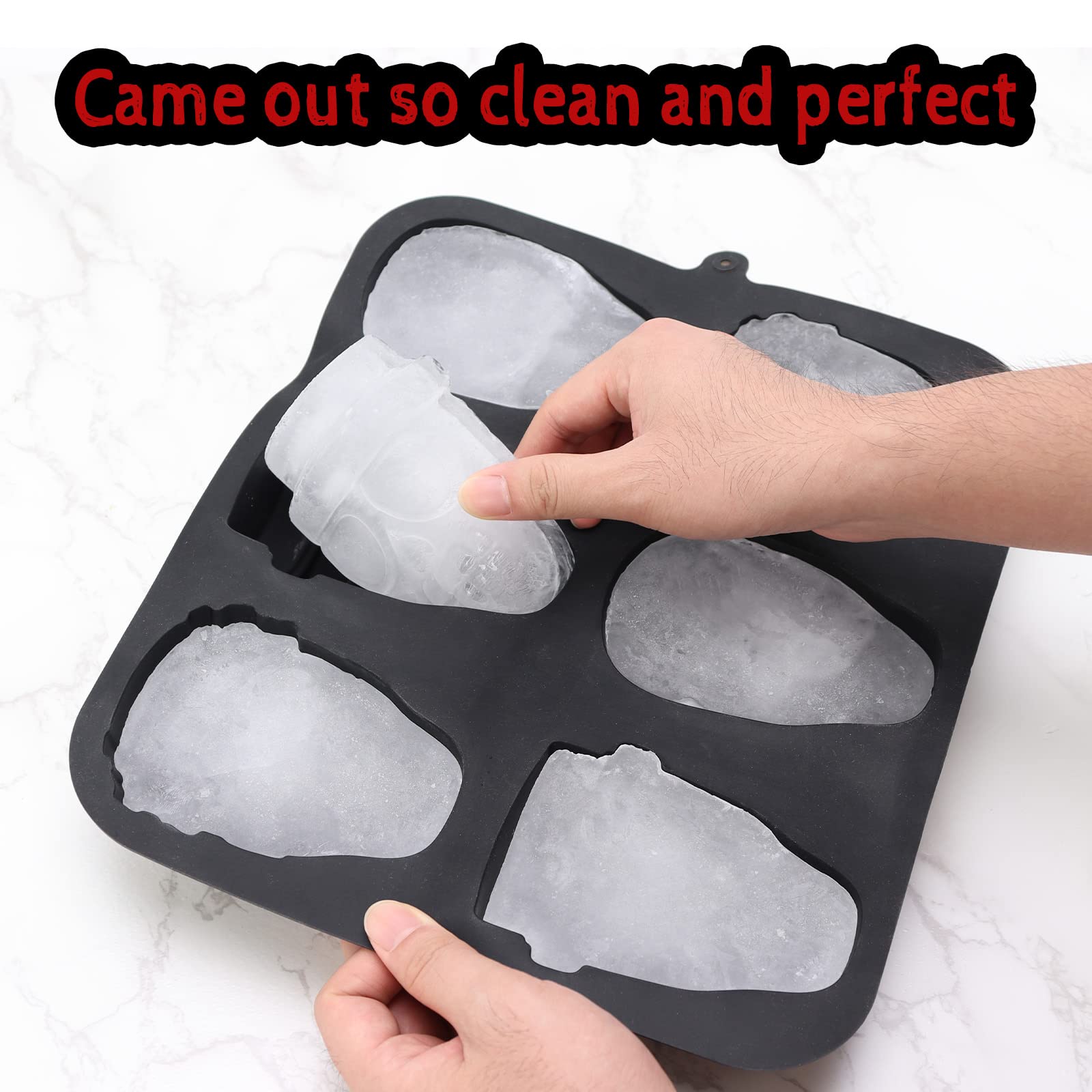 FreeNFond Halloween Baking Skull Cake Pan Molds, Silicone Pirate Cakelet Tin