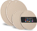 Joyhalo Trivets for Hot Dishes - Hot Pads for Kitchen, Silicone Pot Holders for Hot Pots and Pans, Silicone Mats for Kitchen Countertops, Table, Flexible Easy to Wash and Dry, Khaki