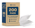TIYA Clamshell Food Containers - White Bulk 200 Pack, 9x6 in - BPA-Free Mineral-Filled To-Go Containers - Reusable, Microwavable, Hinged, Tall Takeout Clamshells - Great for Meal Prep