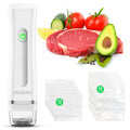 HSJAYAH Vacuum Sealer with 30 Bags, Handheld Sealer with Visible Water Tank, Portable for 6X Freshness, Sous Vide & Kitchen Storage