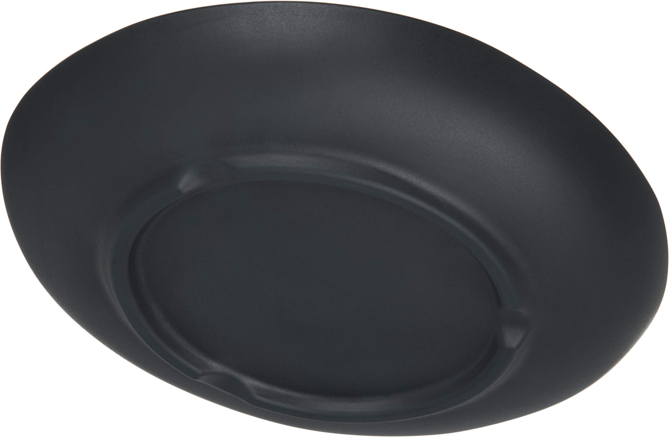 Carlisle FoodService Products Ridge Reusable Plastic Plate Dinner Plate for Home and Restaurant, Melamine, 10.5 Inches, Soapstone, (Pack of 12)