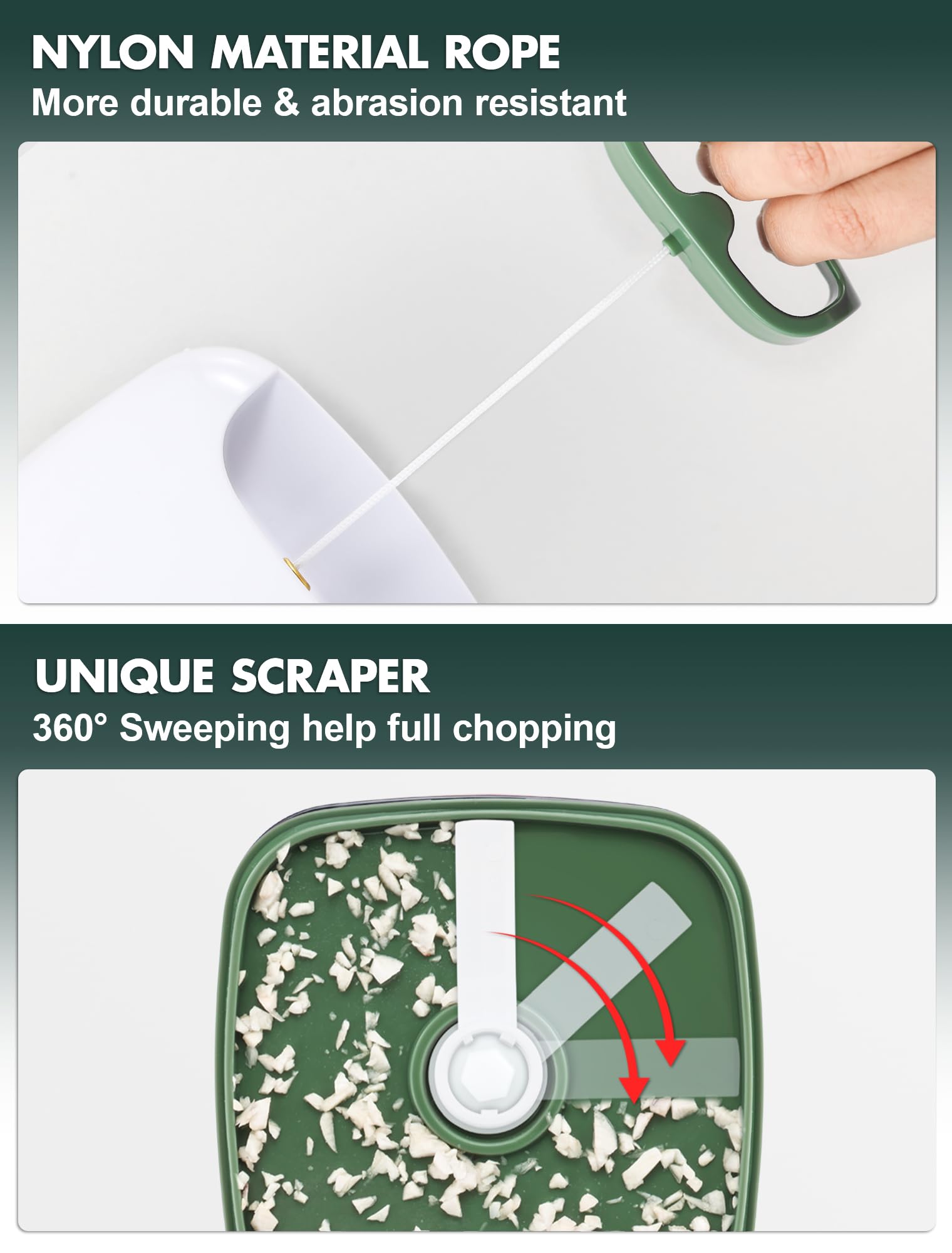 Geedel Vegetable Chopper, Manual Food Chopper with Hand Pull String, 500ml